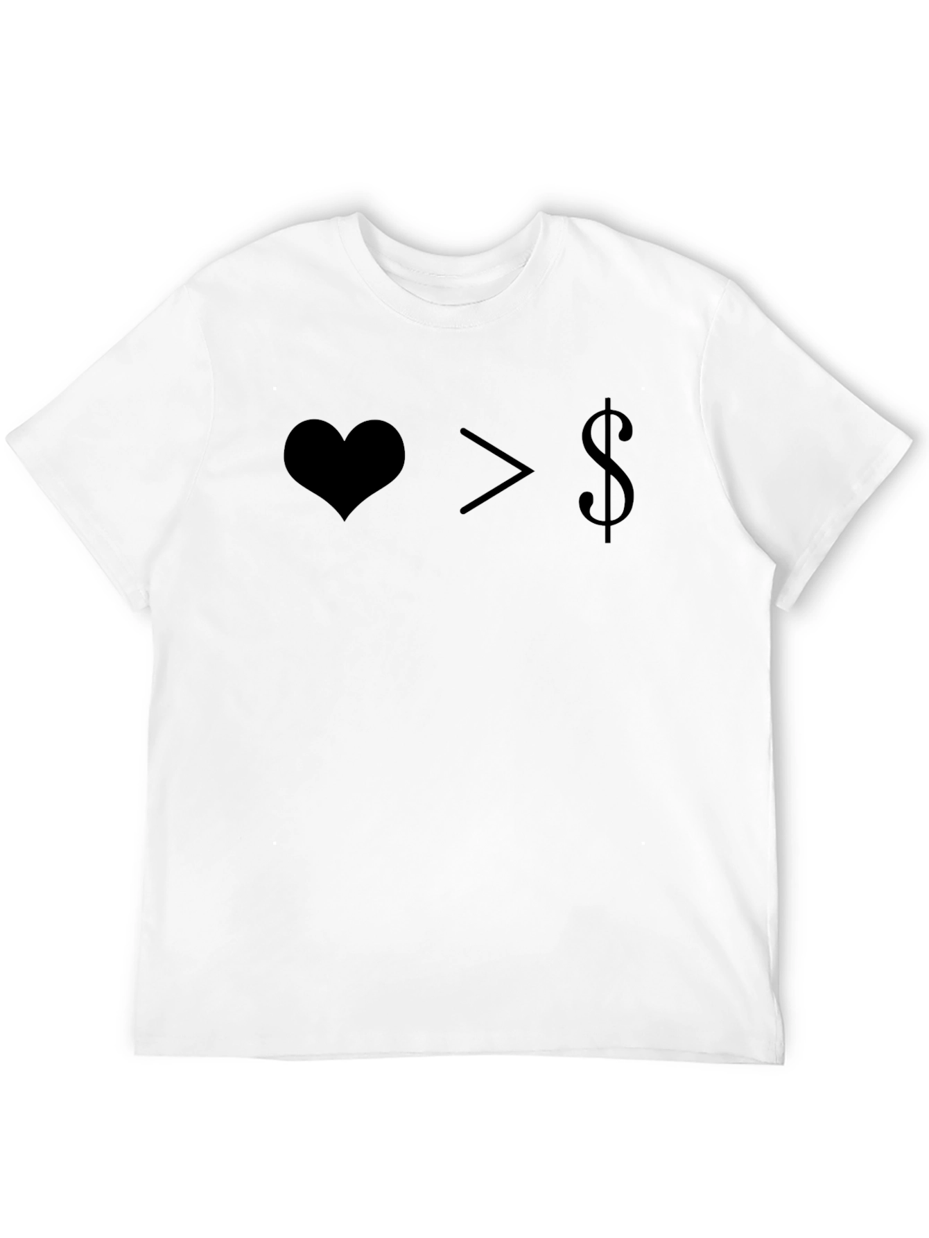Love Over Money Graphic Tee - Black