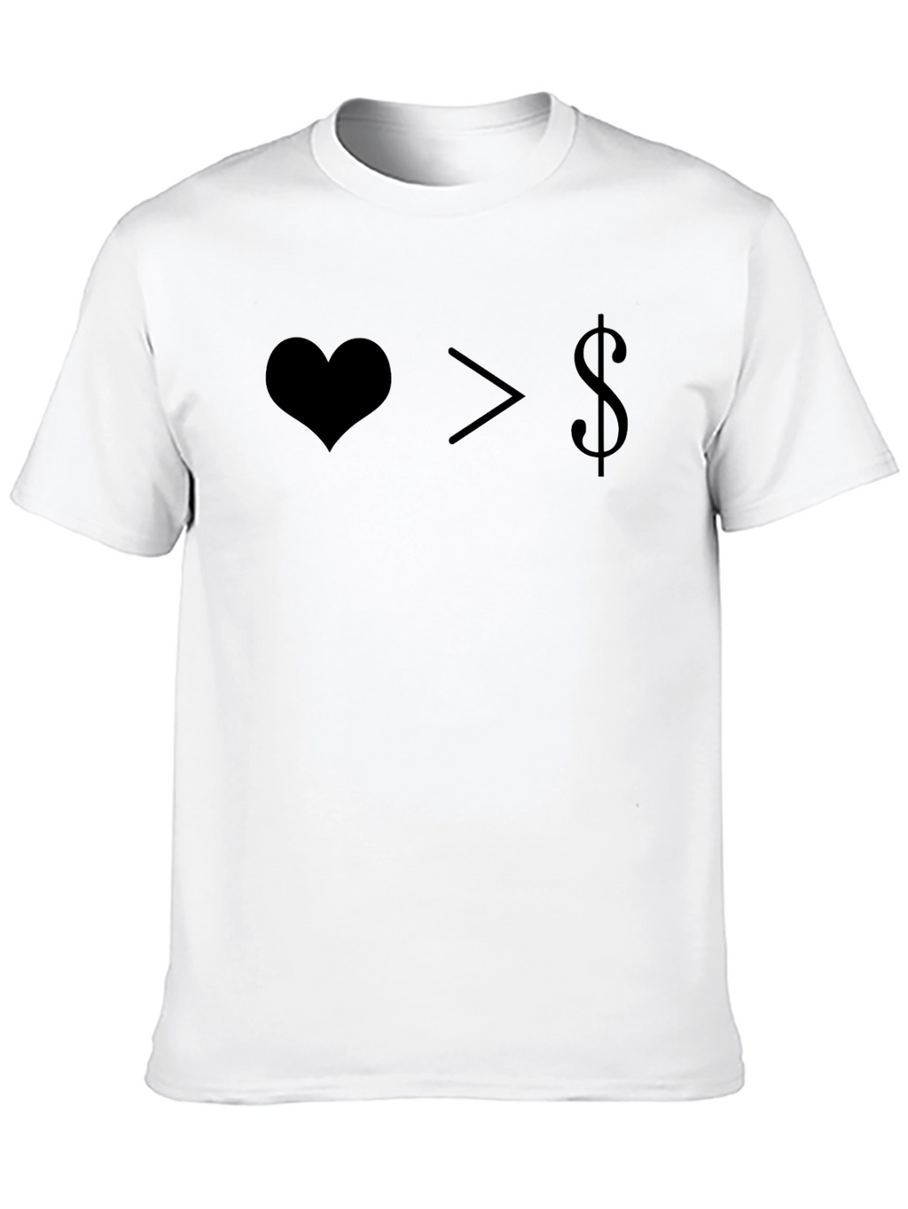 Love Over Money Graphic Tee - Black