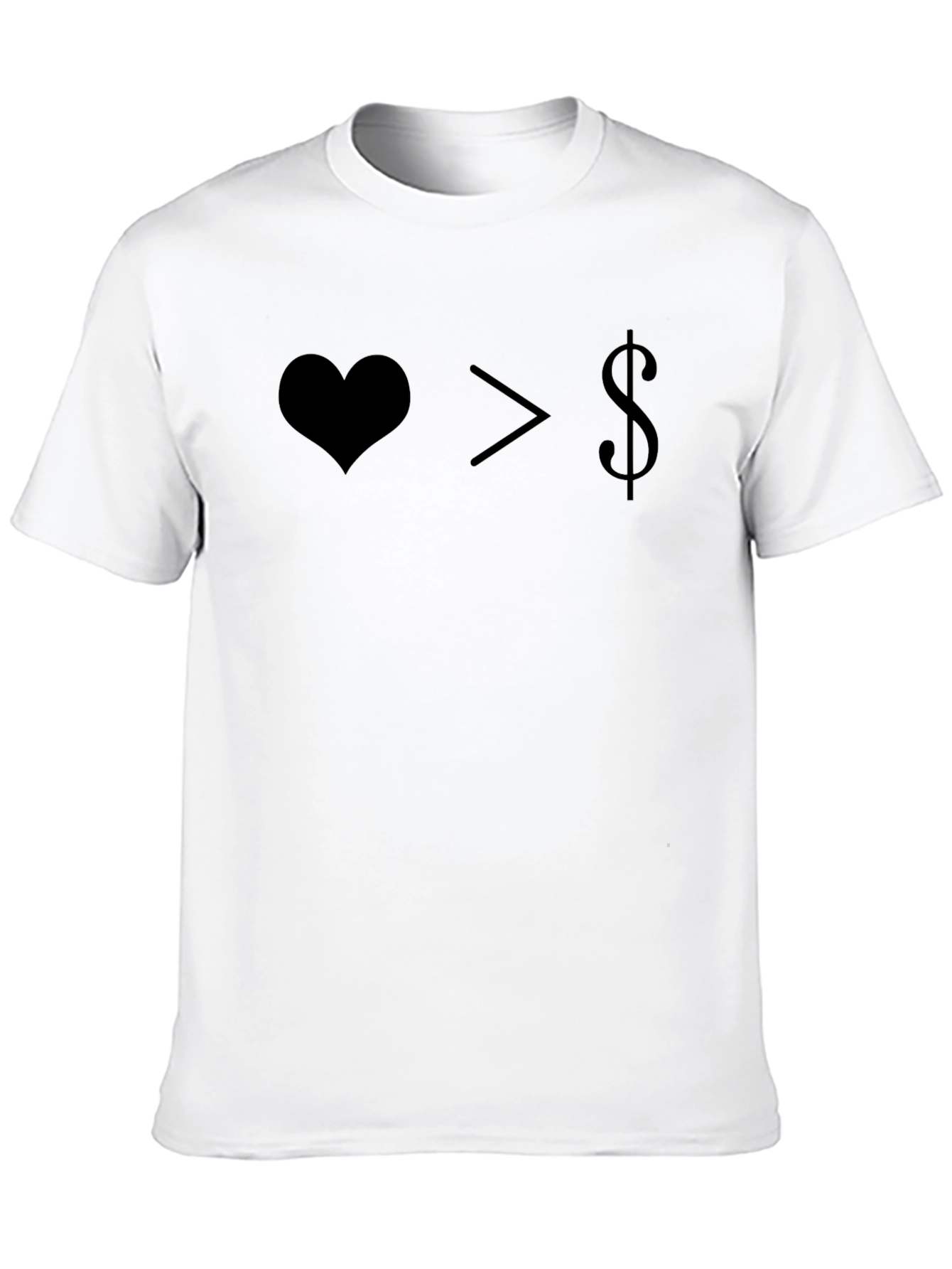 Love Over Money Graphic Tee - Black