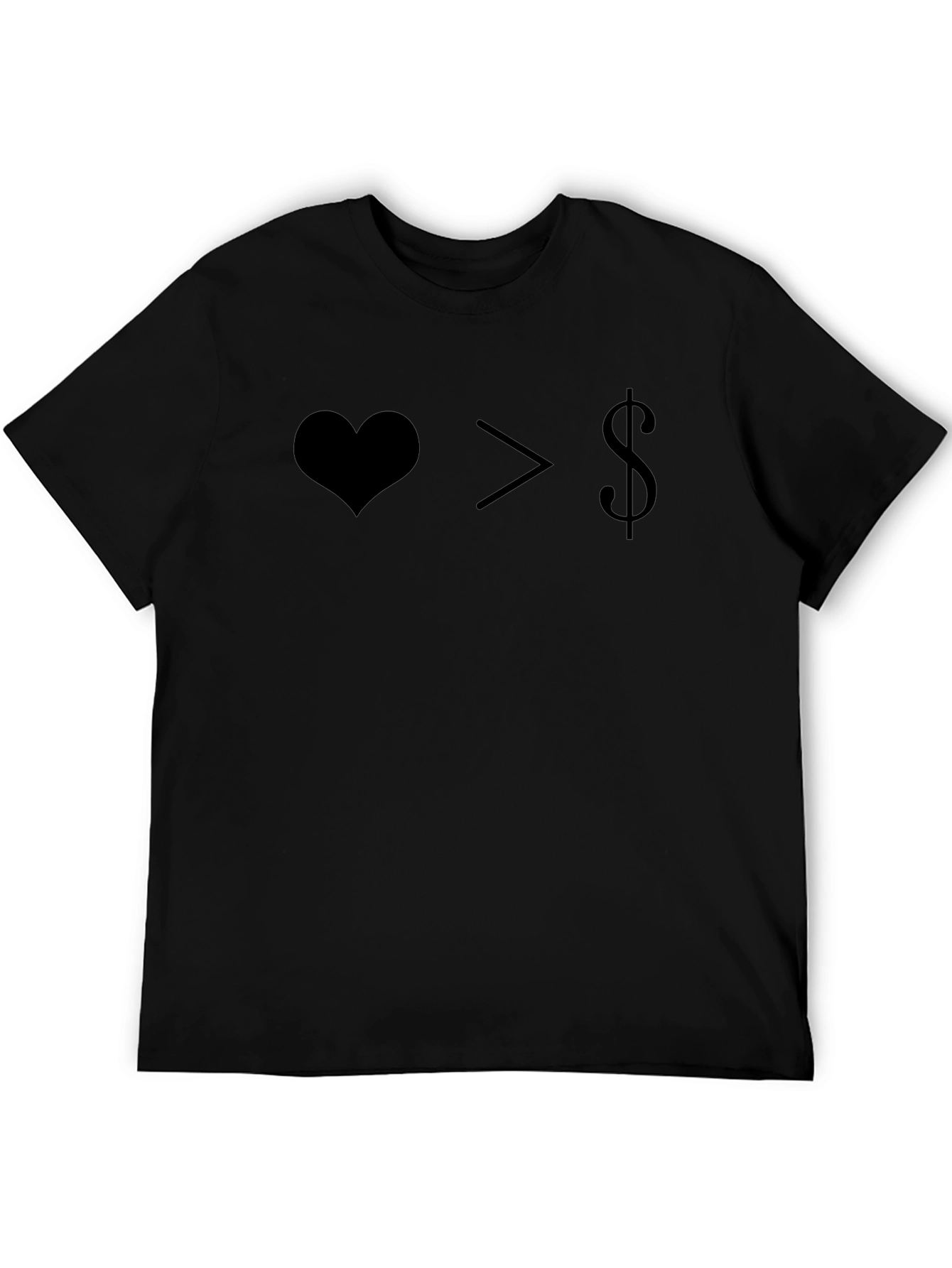 Love Over Money Graphic Tee - Black