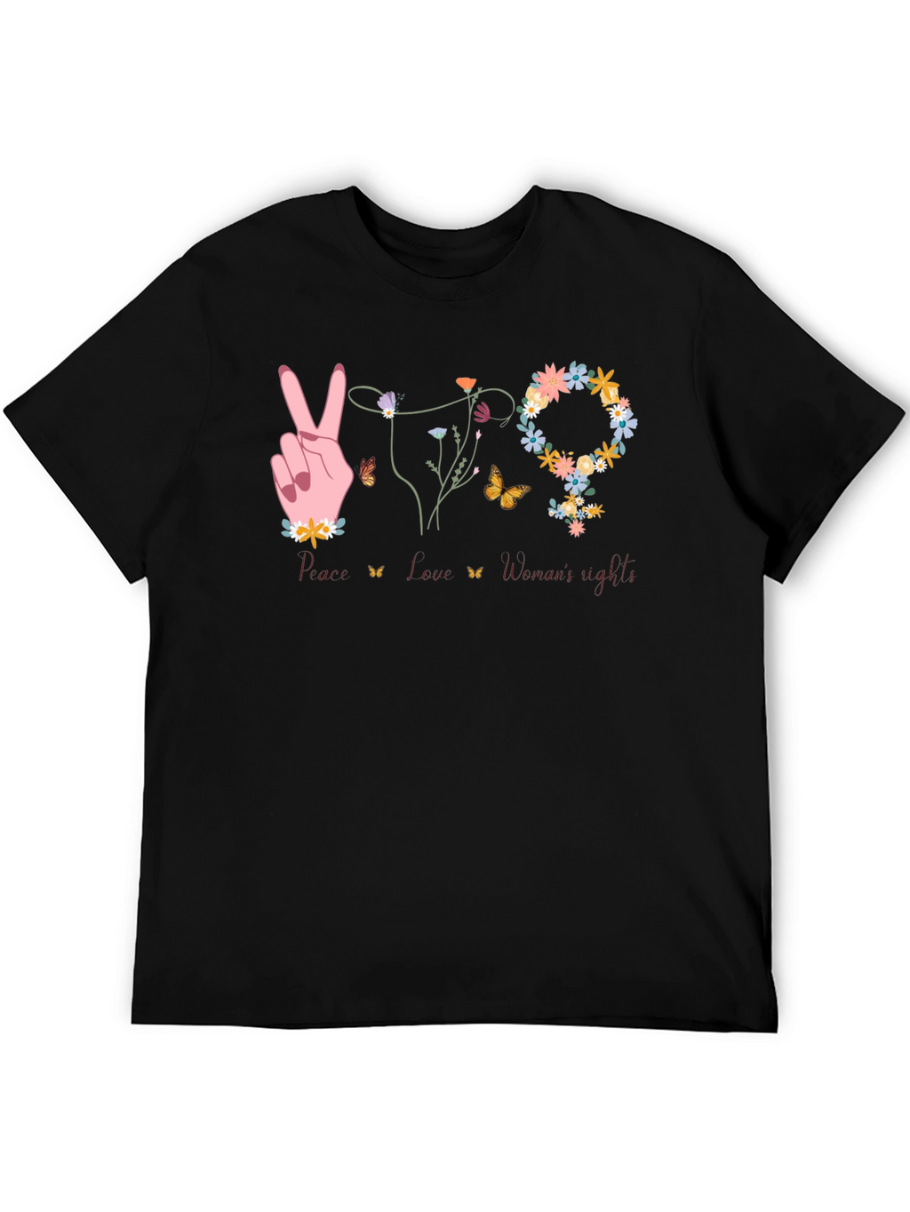 Peace Love Womens Rights T-Shirt