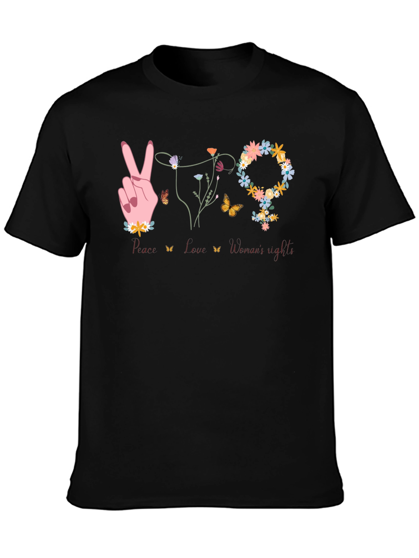 Peace Love Womens Rights T-Shirt