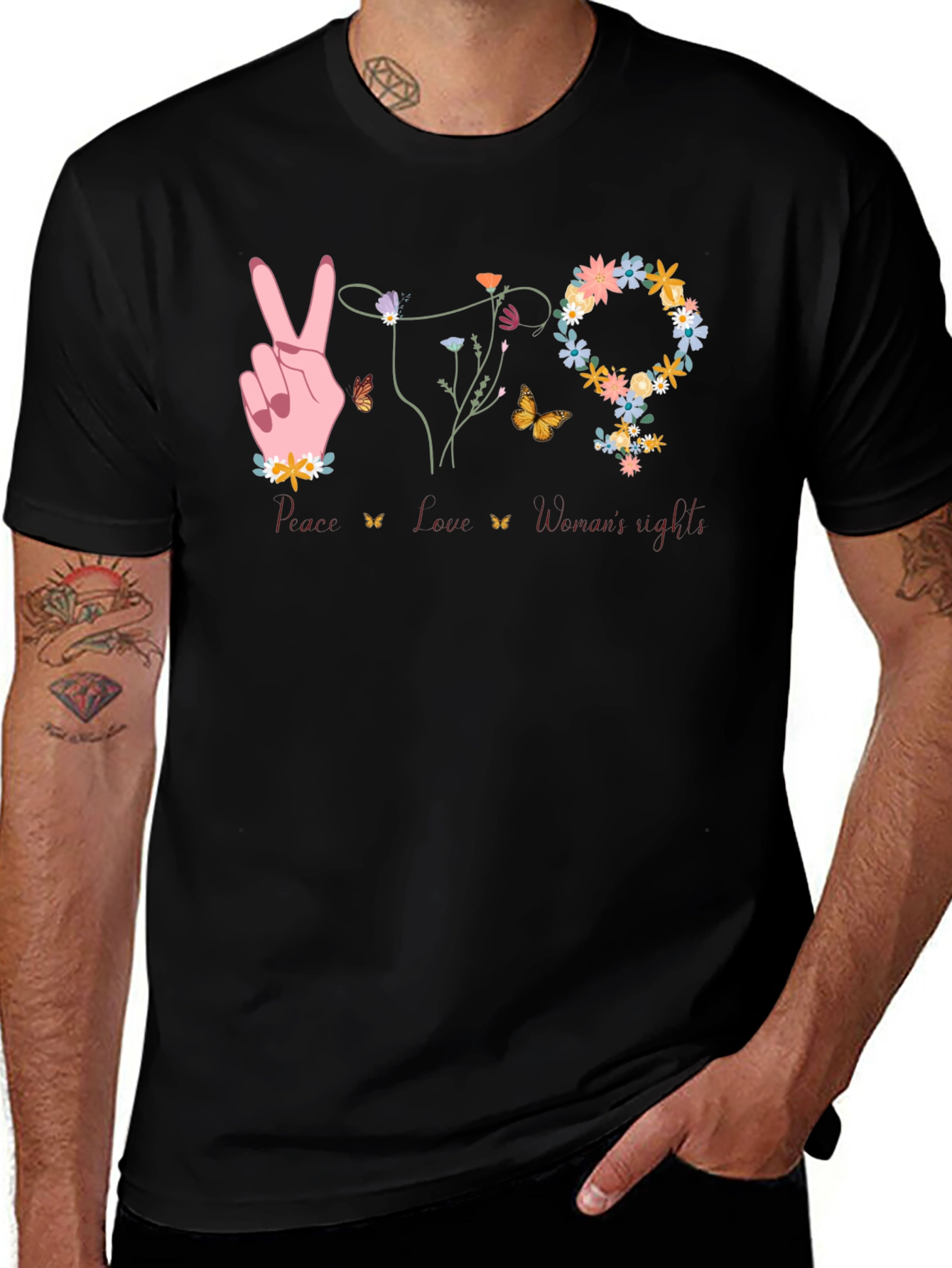 Peace Love Womens Rights T-Shirt