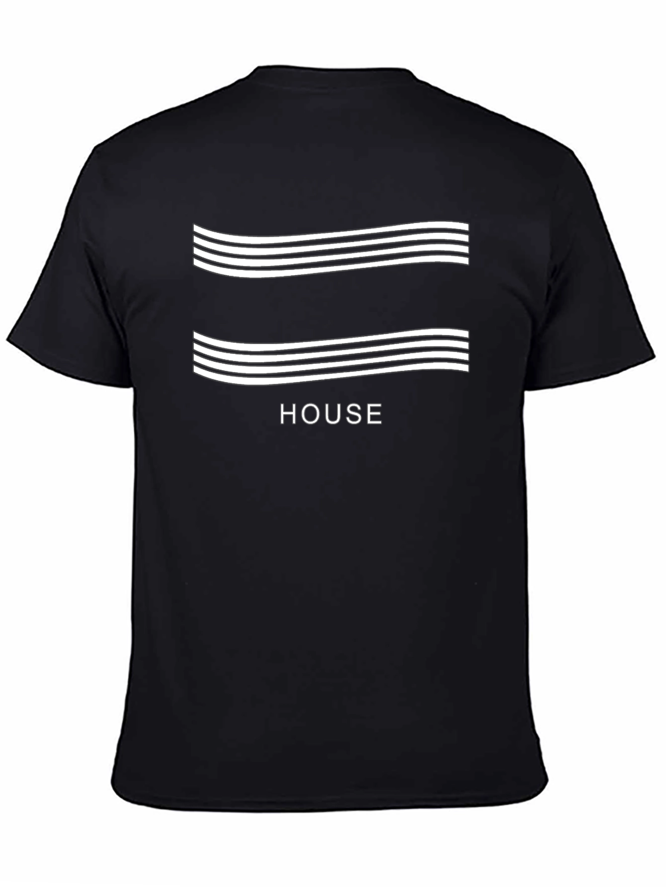 Modern House Music T-Shirt - Black Cotton Blend Tee