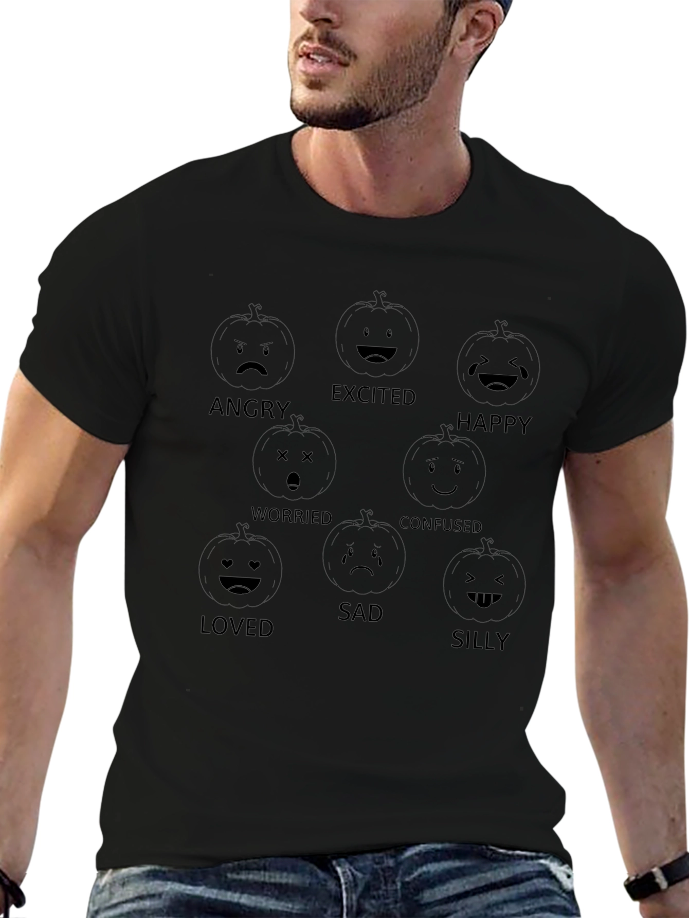 Pumpkin Emotion T-Shirt - Halloween Style