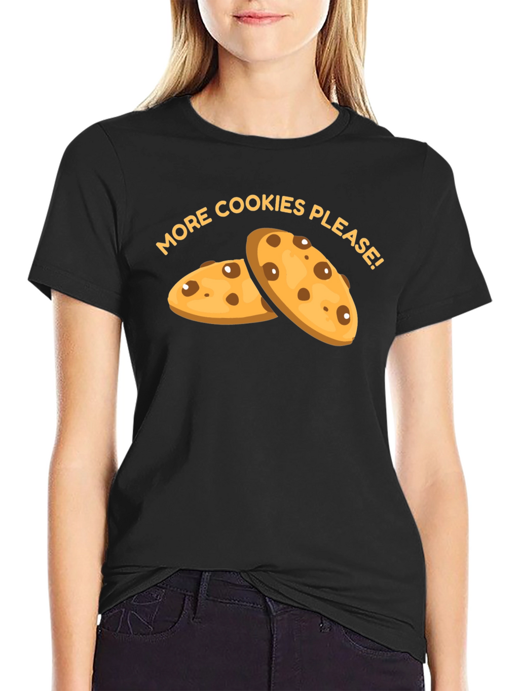 More Cookies Please T-Shirt - Black