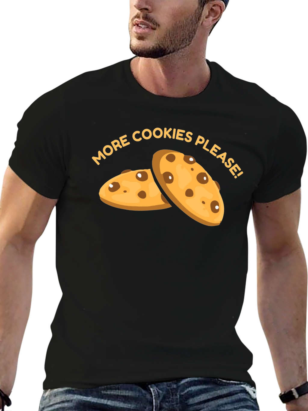More Cookies Please T-Shirt - Black