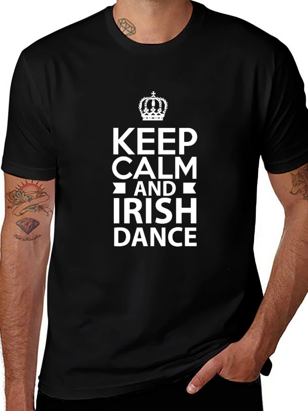 Keep Calm and Irish Dance Black T-Shirt