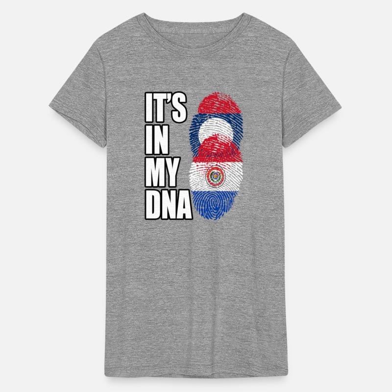 Laotian And Paraguayan Mix Heritage DNA Flag
