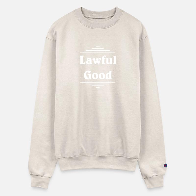 "lawful good" in plain white letters