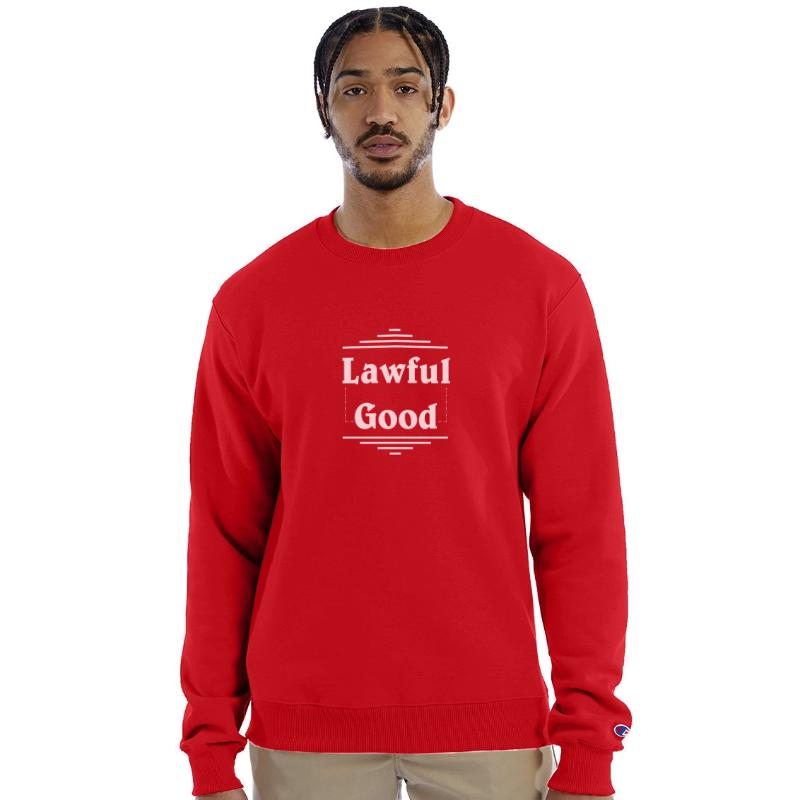 "lawful good" in plain white letters