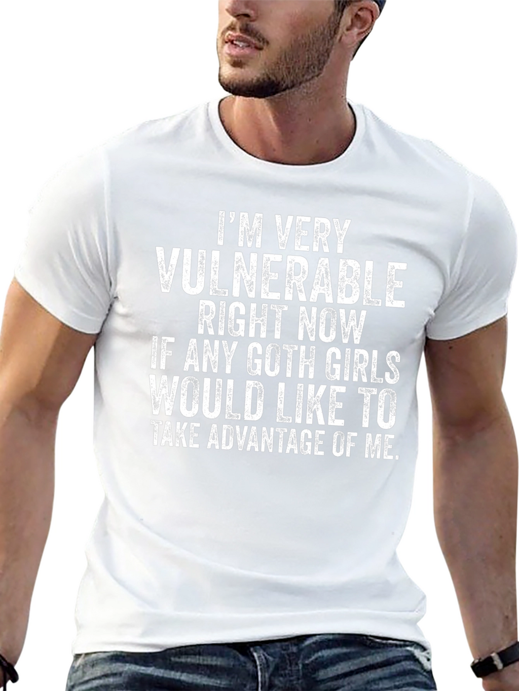 Vulnerable Goth Girls T-Shirt Funny Humor Tee