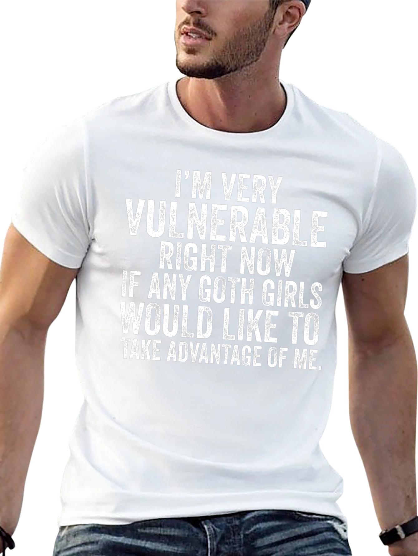 Vulnerable Goth Girls T-Shirt Funny Humor Tee