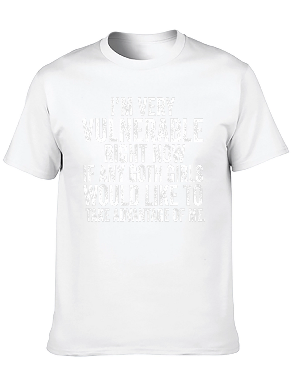 Vulnerable Goth Girls T-Shirt Funny Humor Tee