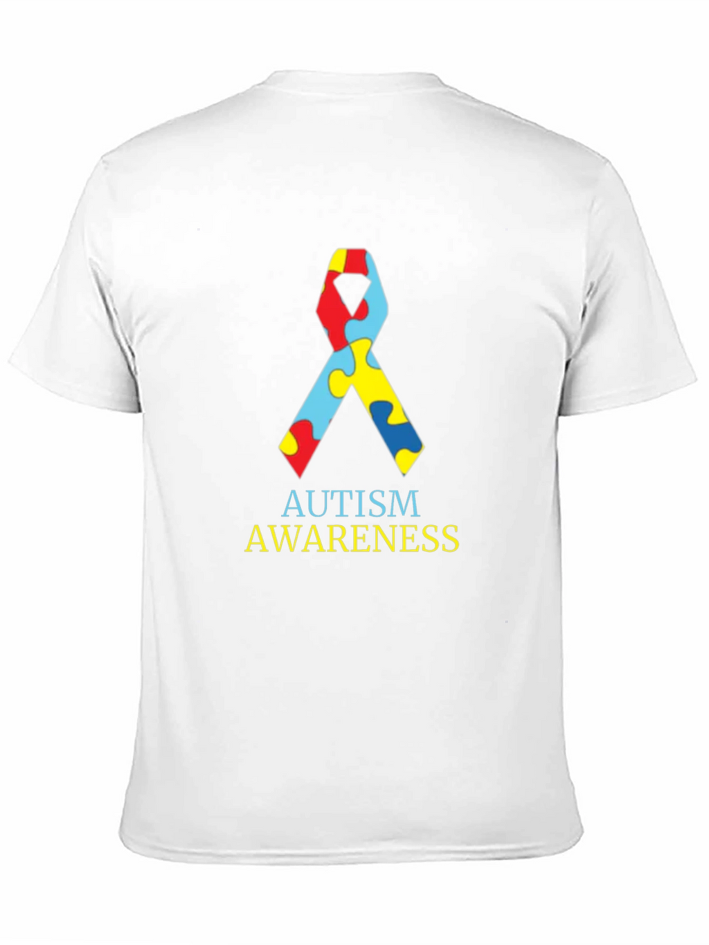 Autism Awareness Ribbon Black T-Shirt