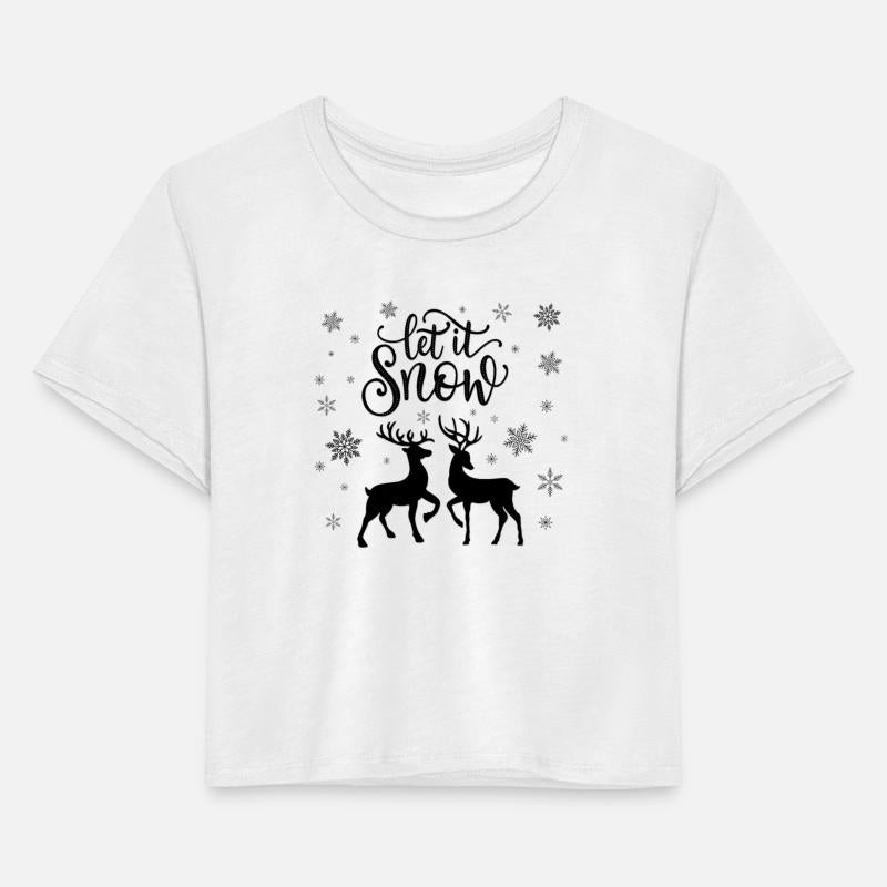 Let it snow with deer and snowflakes