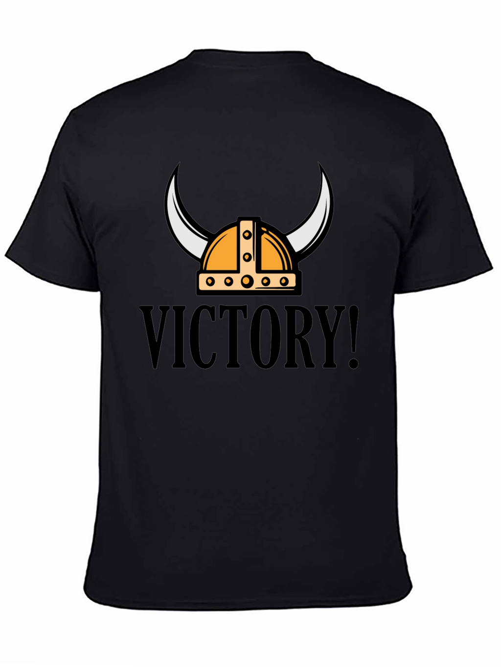 Victory Viking Helmet Graphic Tee - Black