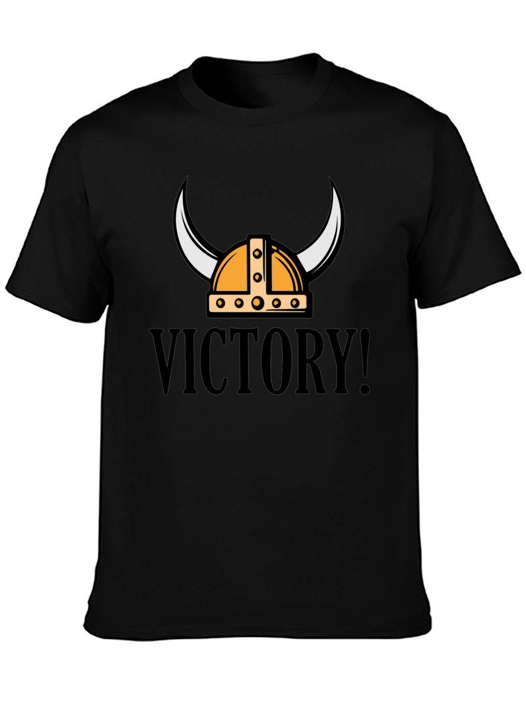 Victory Viking Helmet Graphic Tee - Black