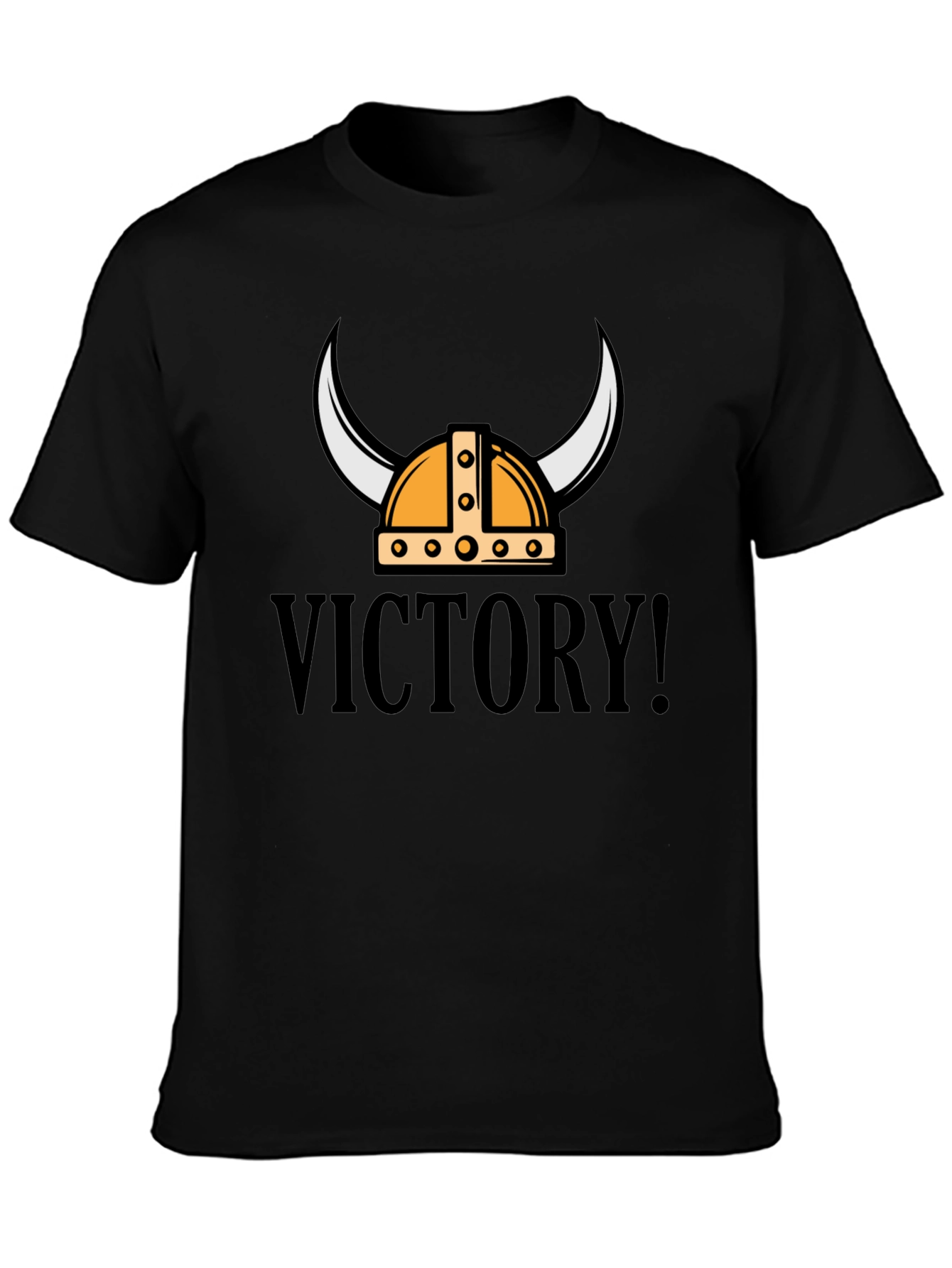 Victory Viking Helmet Graphic Tee - Black