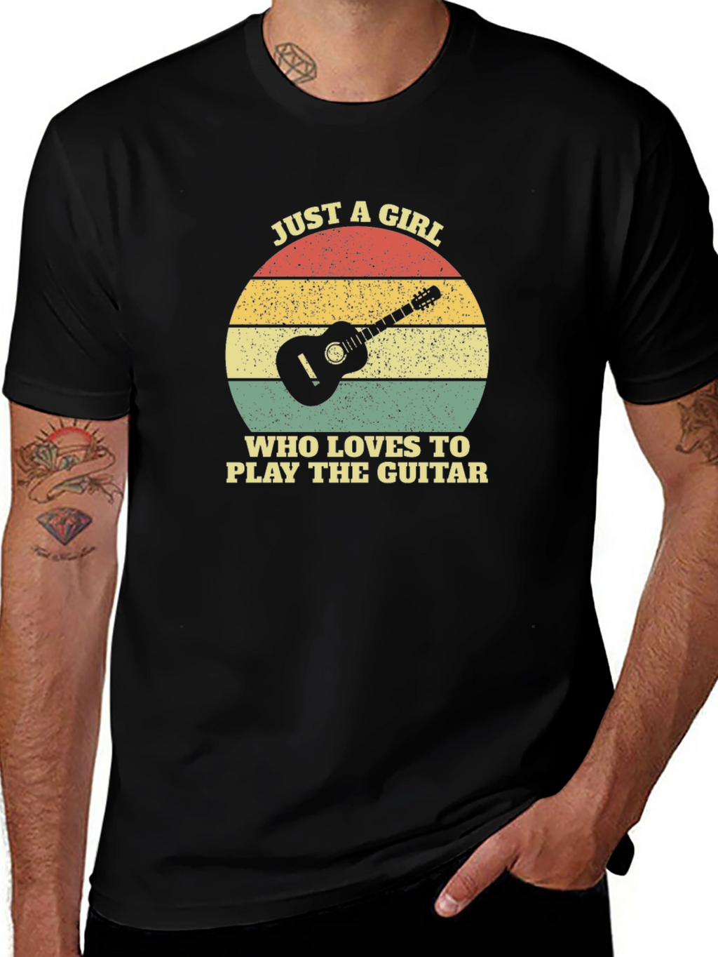 Guitar Lover T-Shirt - Just A Girl Graphic Tee