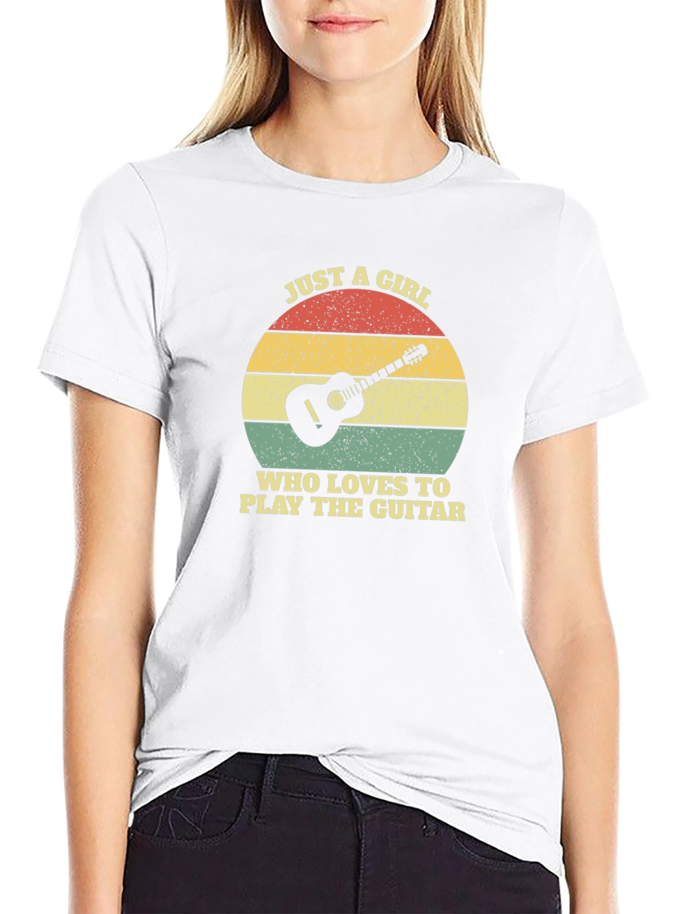 Guitar Lover T-Shirt - Just A Girl Graphic Tee