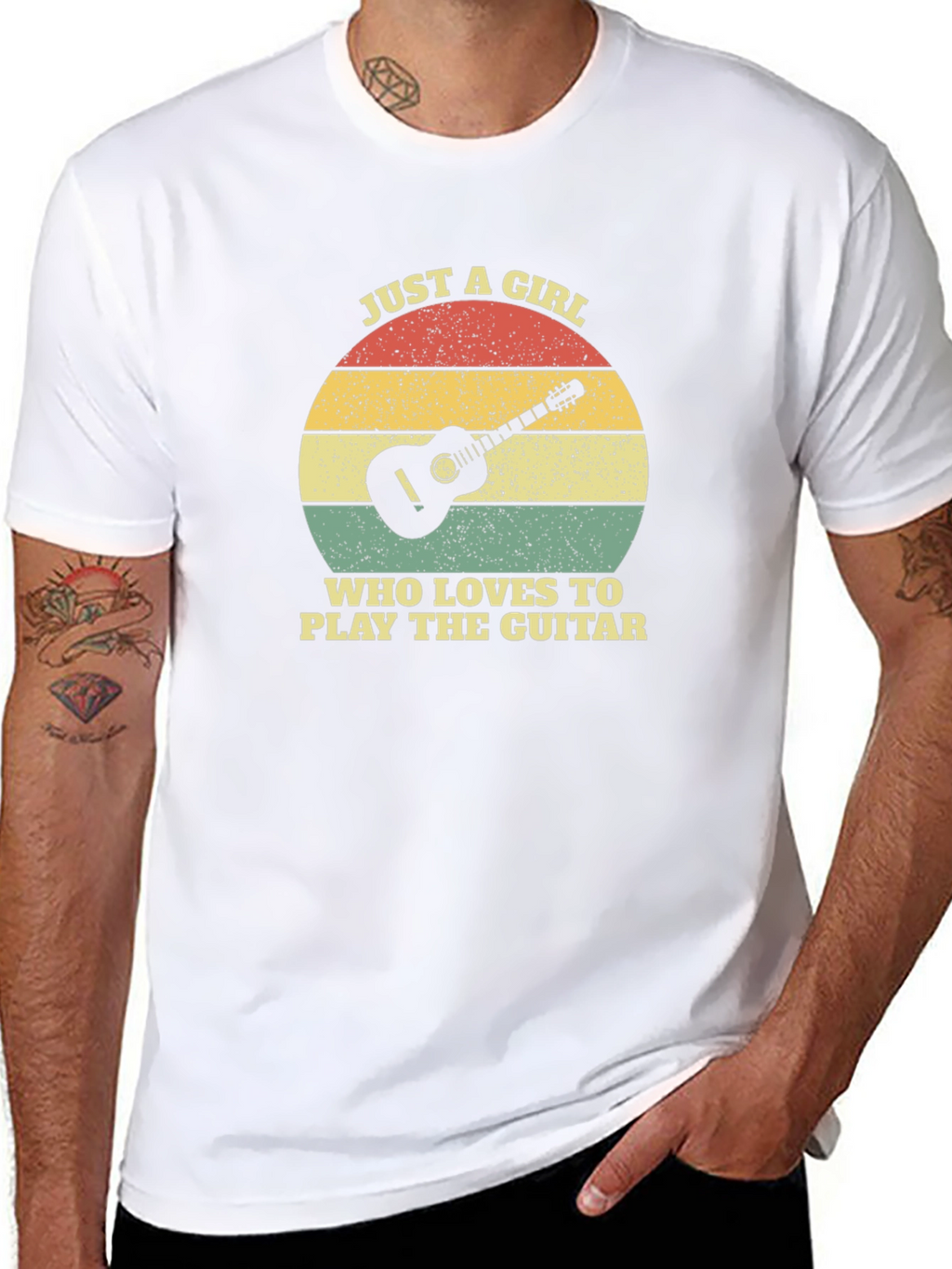 Guitar Lover T-Shirt - Just A Girl Graphic Tee