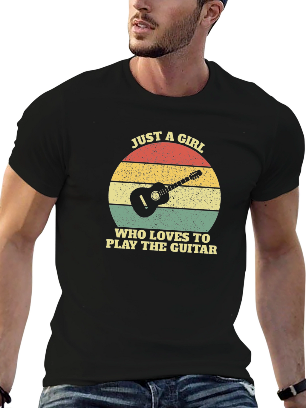 Guitar Lover T-Shirt - Just A Girl Graphic Tee