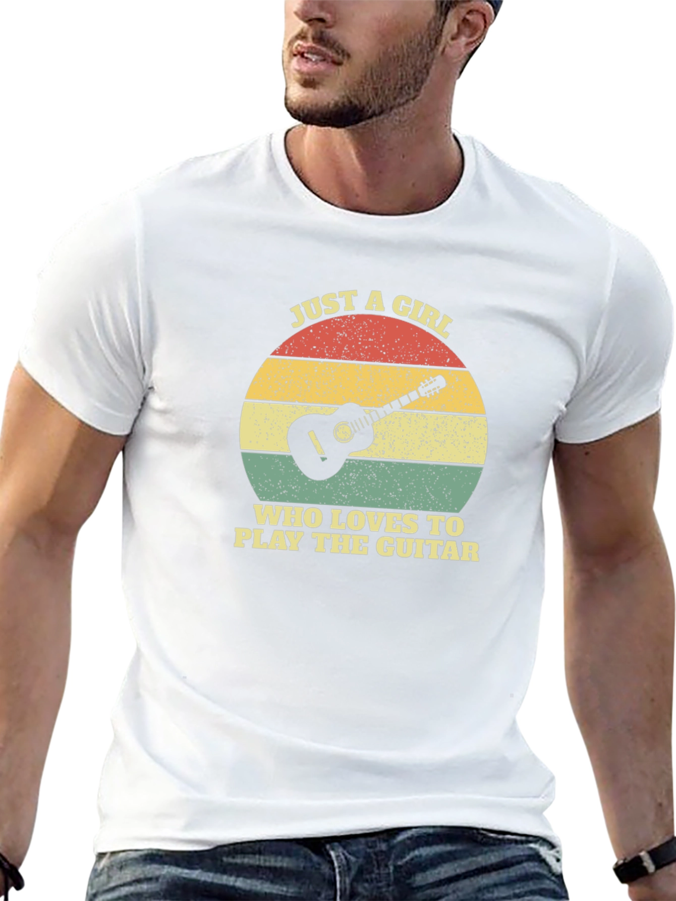 Guitar Lover T-Shirt - Just A Girl Graphic Tee
