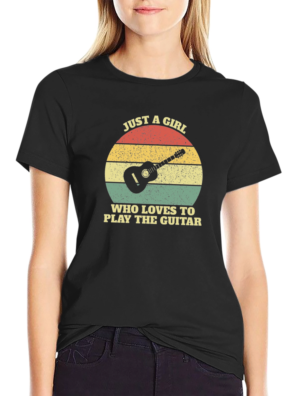 Guitar Lover T-Shirt - Just A Girl Graphic Tee