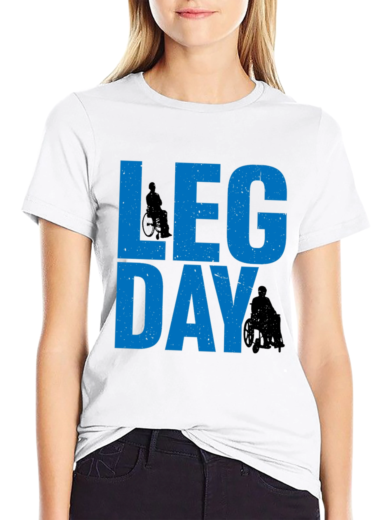 Leg Day Graphic T-Shirt - Funny Wheelchair Workout Tee