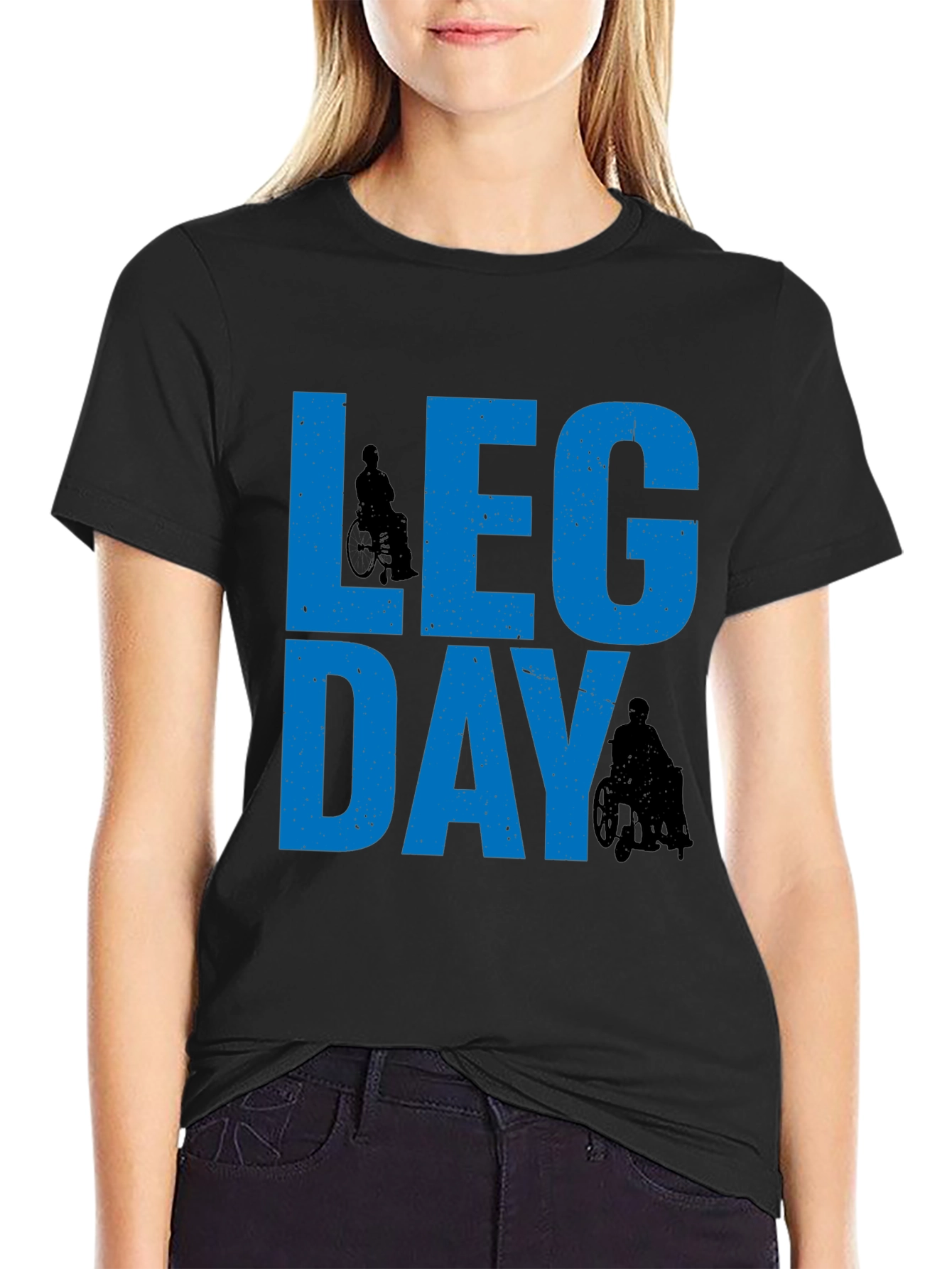 Leg Day Graphic T-Shirt - Funny Wheelchair Workout Tee