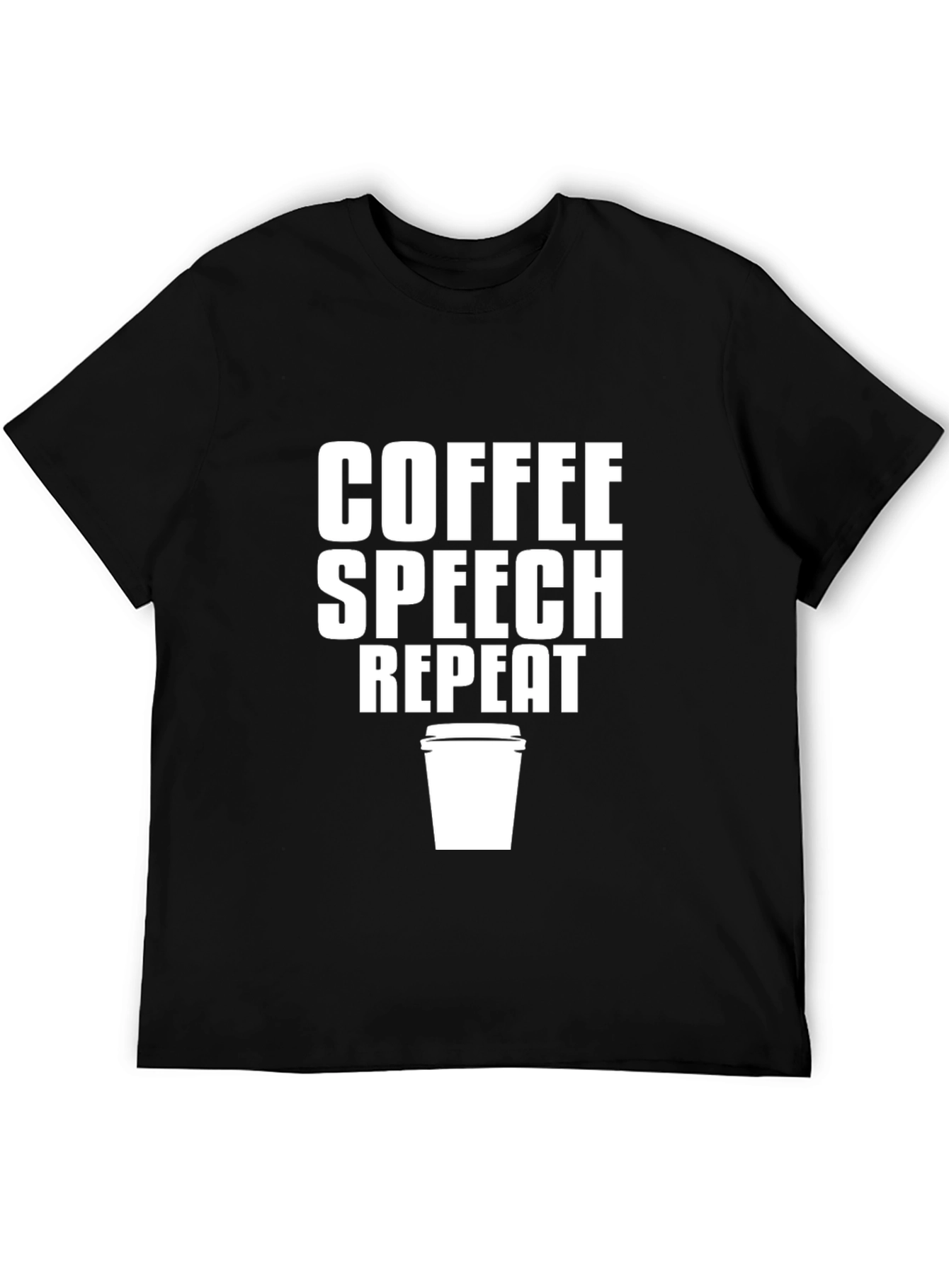 Coffee Speech Repeat Graphic Tee
