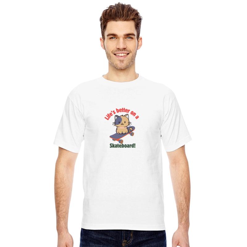 Life's better on a skateboard-cute cat design