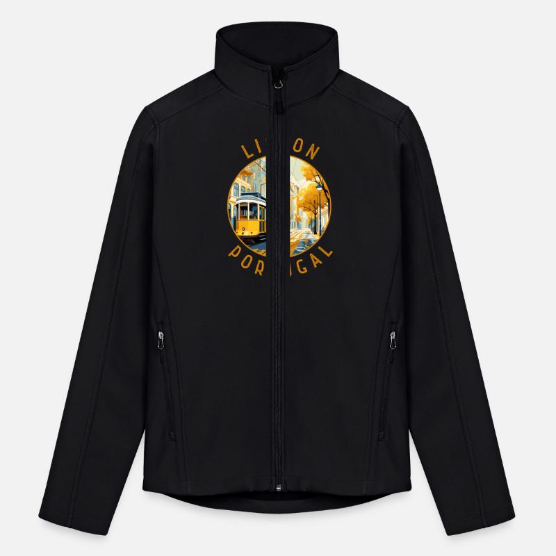 Lisbon Portugal Yellow Tram Retro Distressed