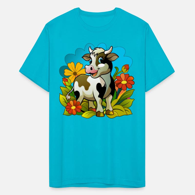 Little cow in the spring
