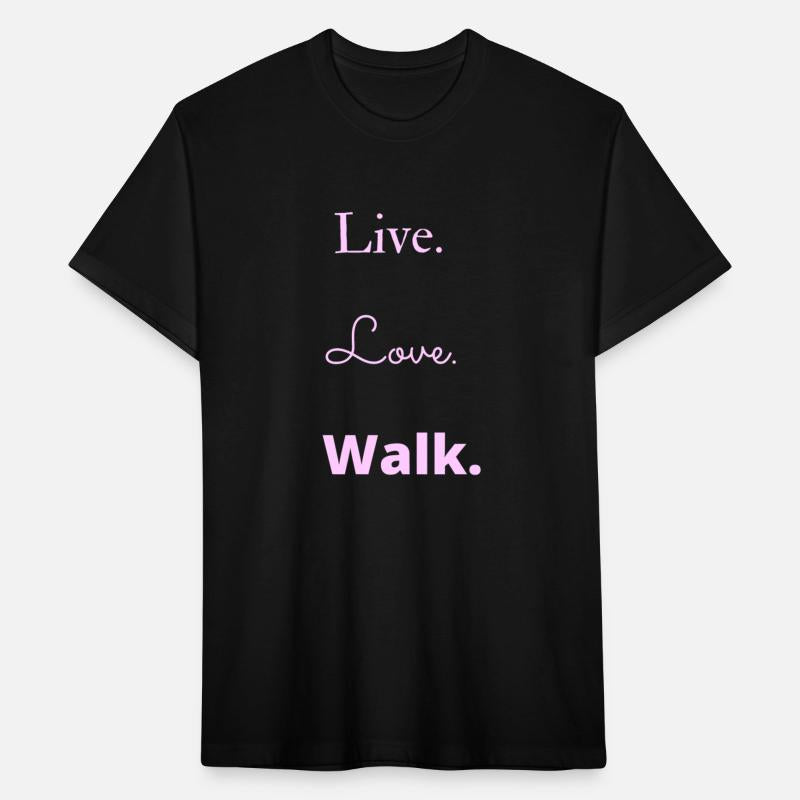 Live Love Walk pink on white