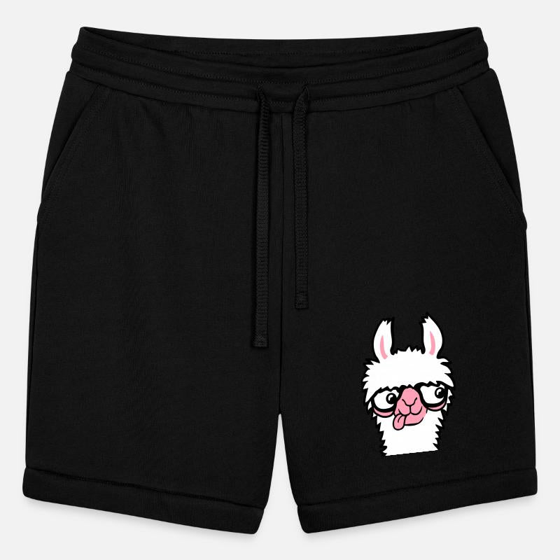 Llama Nerd Geek Horn-Rimmed Glasses Smart Funny