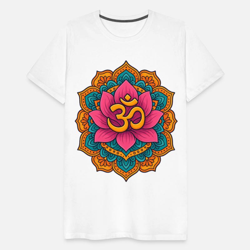 Lotus Mandala with Om Symbol – Colorful Art