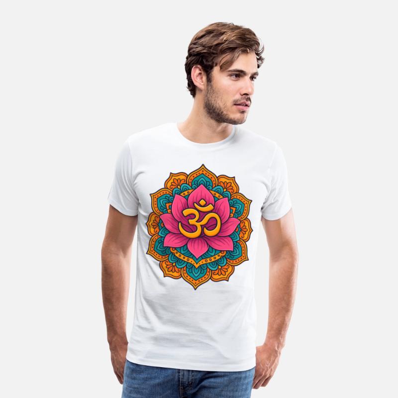 Lotus Mandala with Om Symbol – Colorful Art