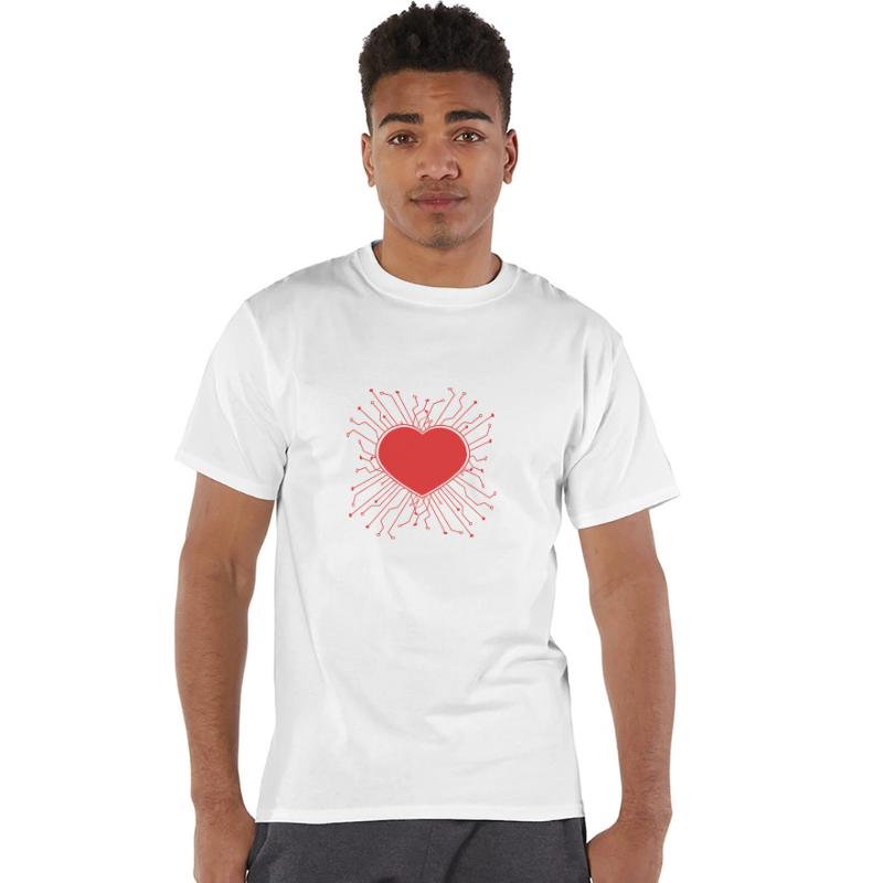 love heart circuit wire data microchip circuit ene