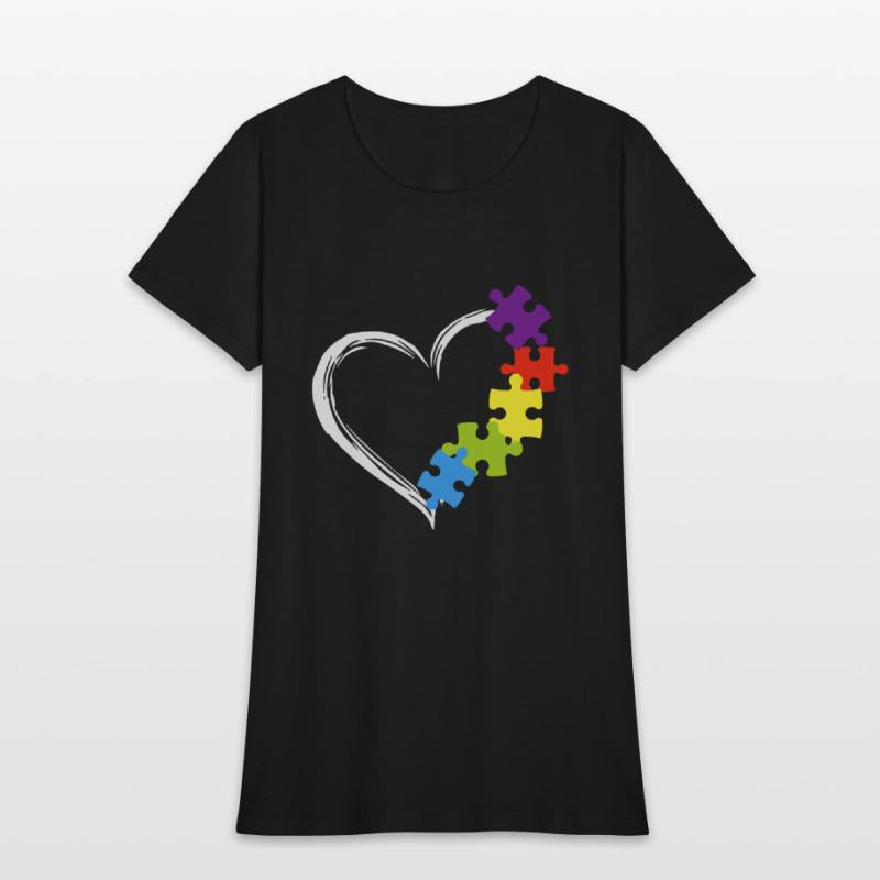 Love Ribbon Heart Puzzle Autism Awareness autism