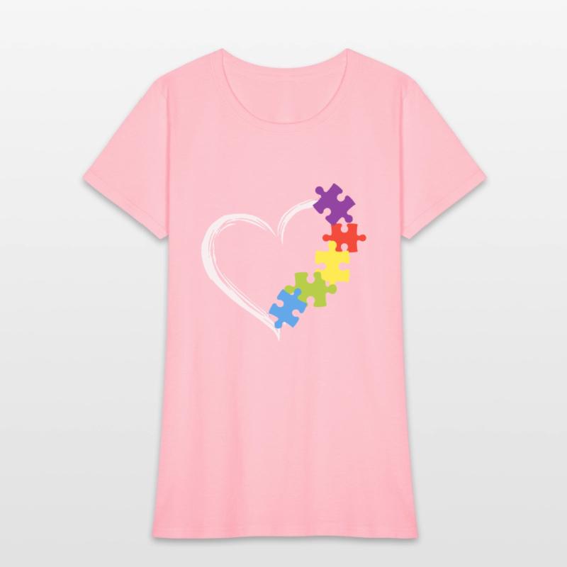Love Ribbon Heart Puzzle Autism Awareness autism