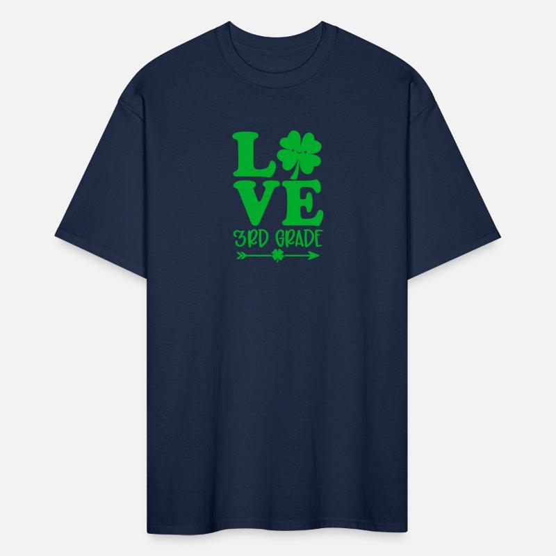 Love St Patrick'S Day Shamrock 3Rd Grade Teacher L