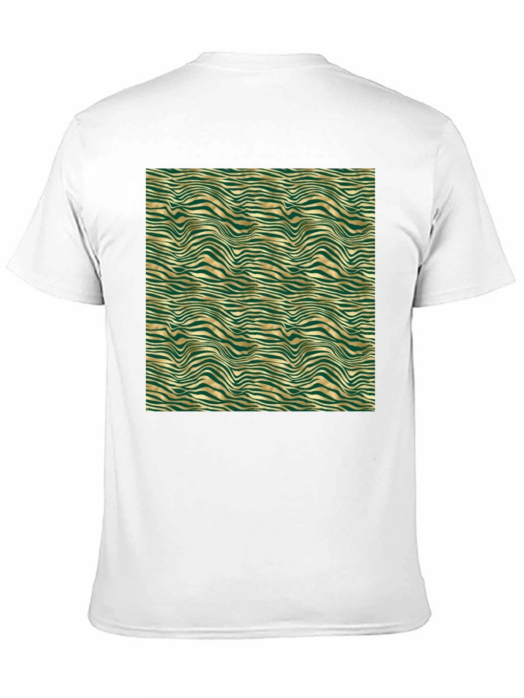Emerald and Gold Wave Pattern T-Shirt