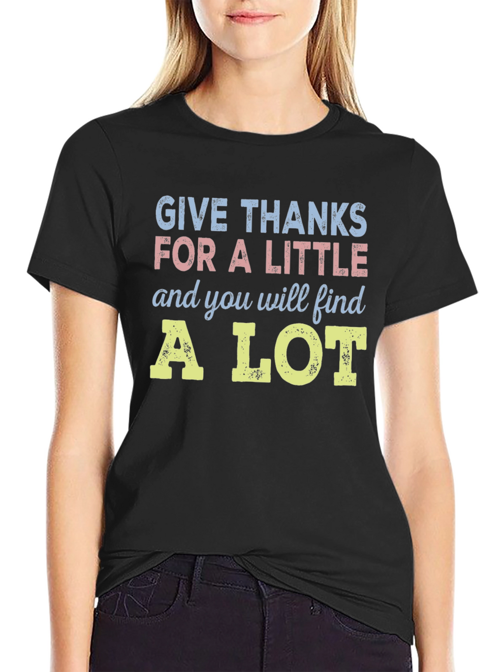 Give Thanks Graphic Tee - Positive Message T-Shirt