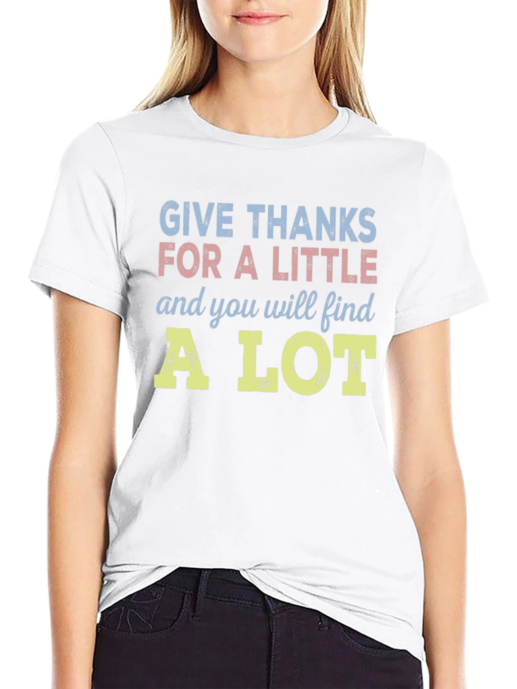 Give Thanks Graphic Tee - Positive Message T-Shirt