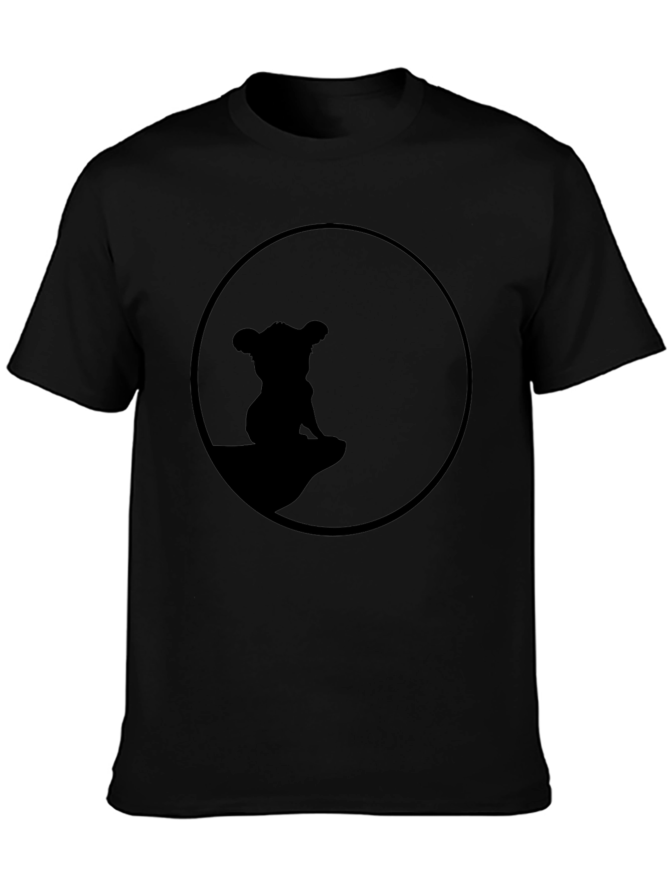 Lion King Simba Silhouette T-Shirt - Black
