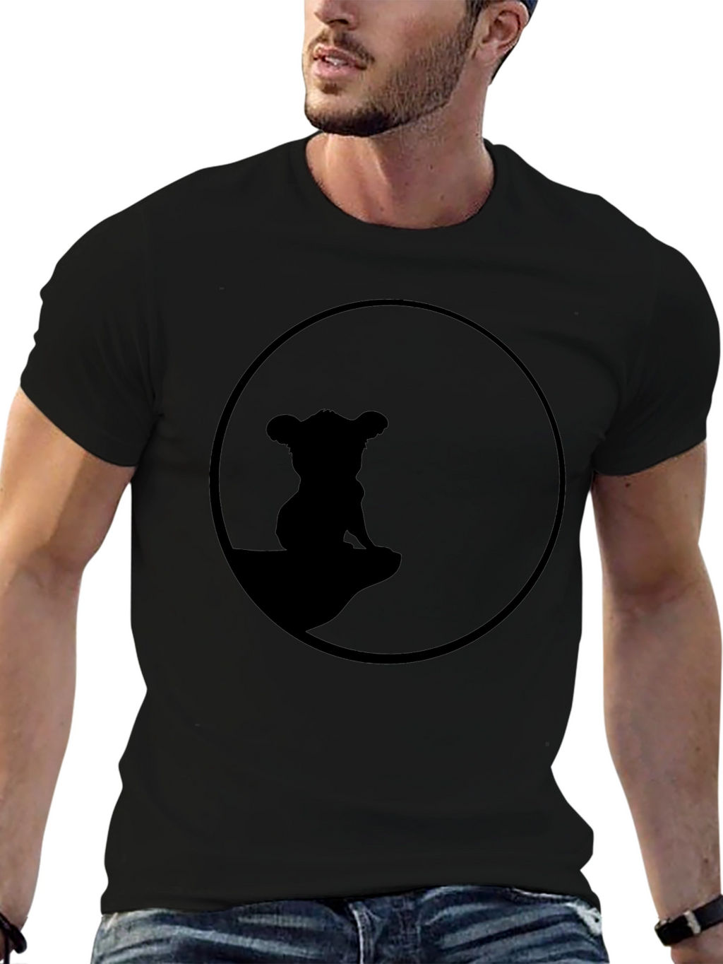 Lion King Simba Silhouette T-Shirt - Black