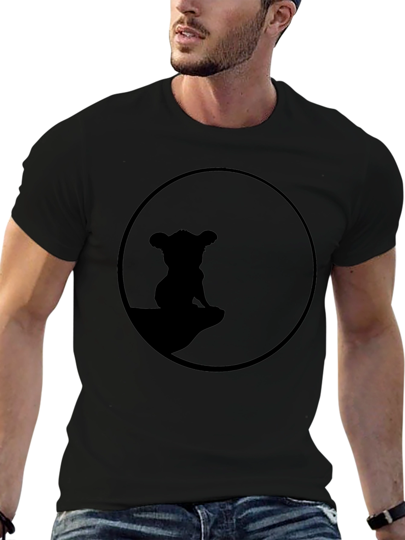Lion King Simba Silhouette T-Shirt - Black