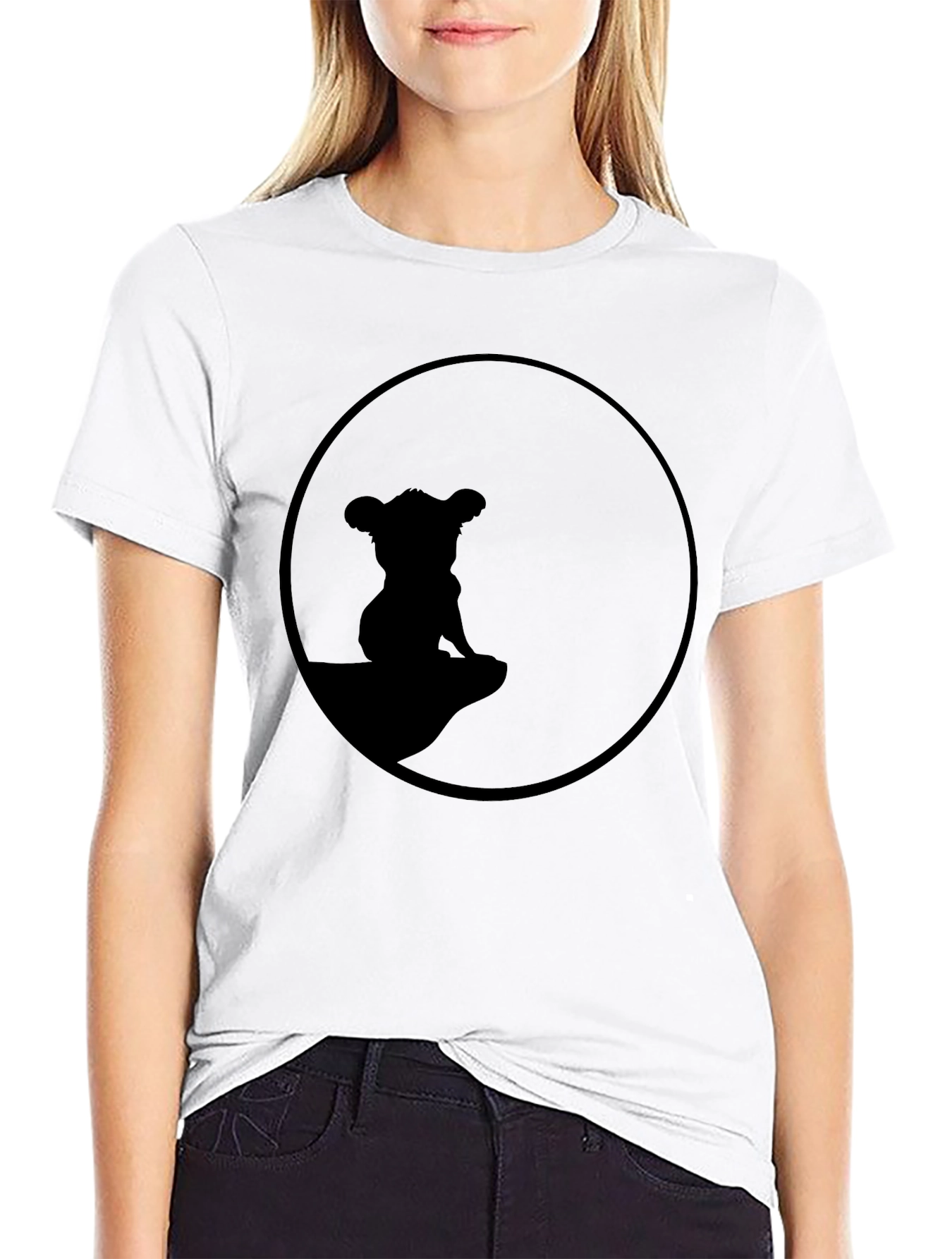 Lion King Simba Silhouette T-Shirt - Black